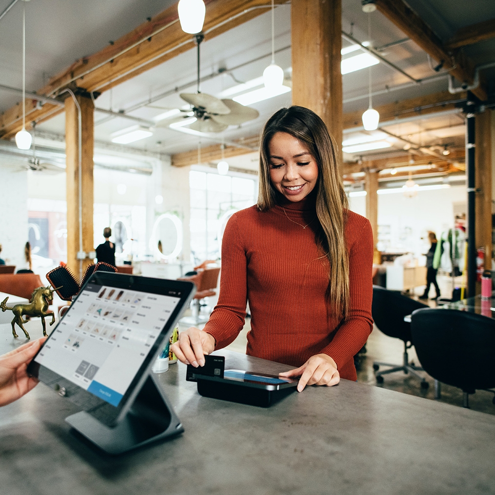 Woman Paying